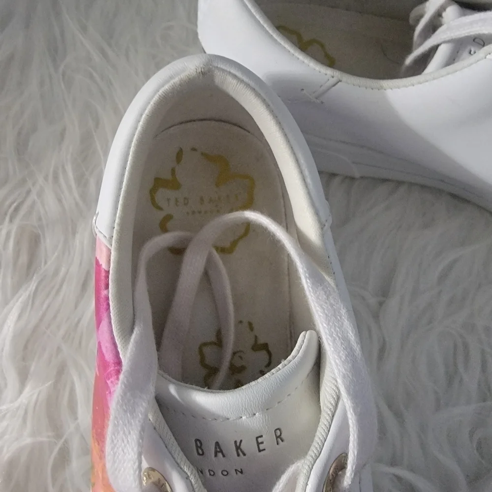 Ted Baker Womens Artoh Art Print Leather Trainers